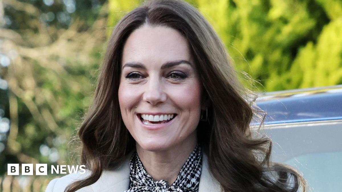 Catherine, head and shoulders, arriving at an engagement in south Wales this week