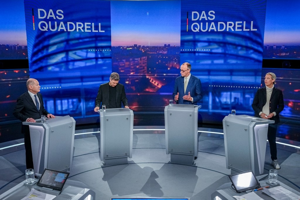 Top candidates take part in a TV debate in Berlin Top candidates take part in a TV debate in Berlin