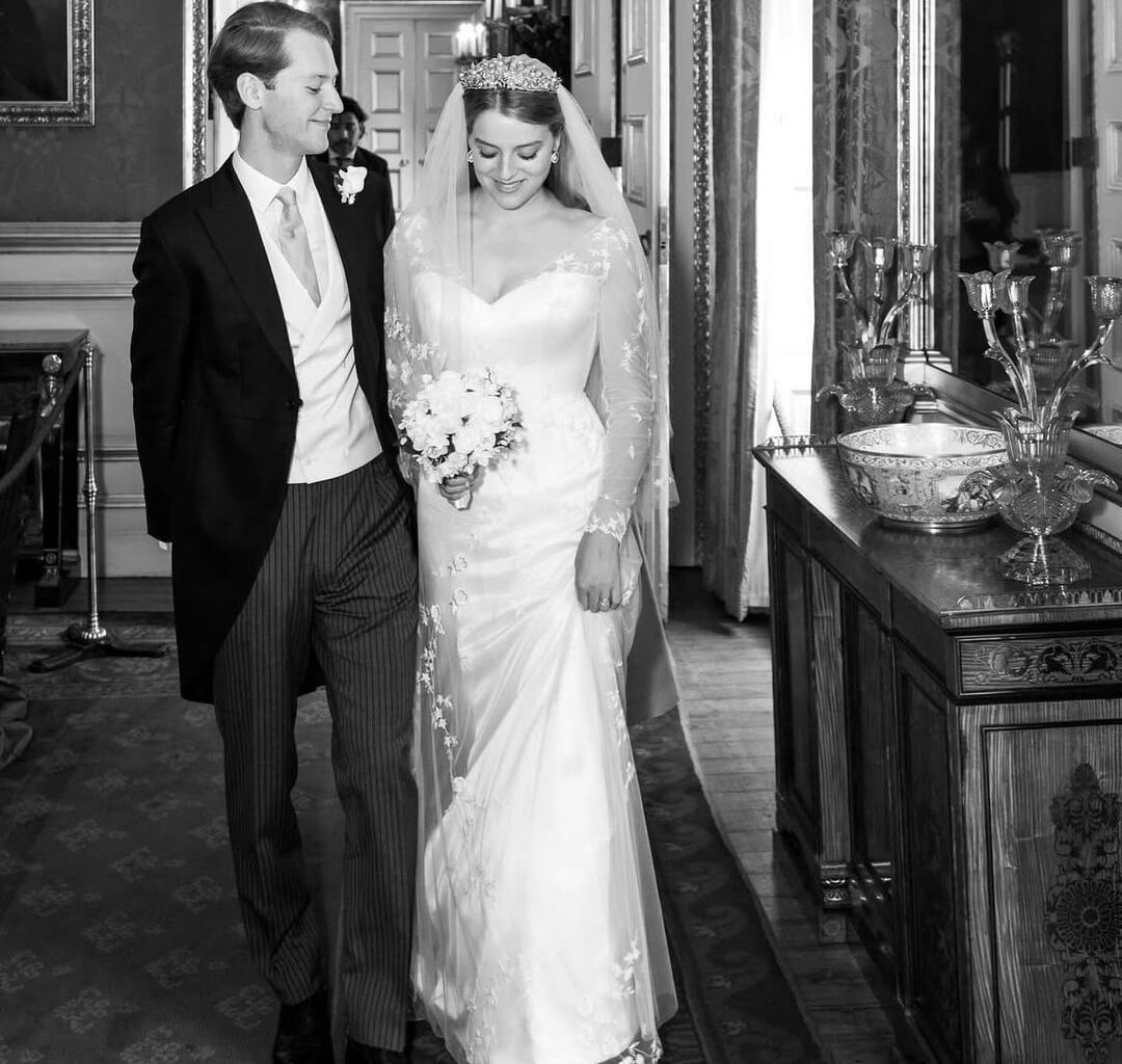 Flora Vesterberg and her grandmother Princess Alexandra on their wedding days