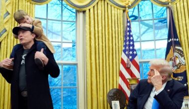 Elon Musk Defends DOGE Cuts From the Oval Office Alongside Trump