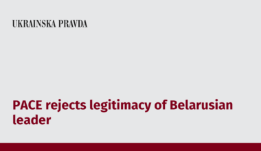 PACE rejects legitimacy of Belarusian leader