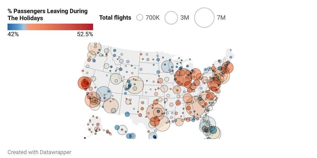 Home Alone - Airplane Traffic Over The Holidays Visualized