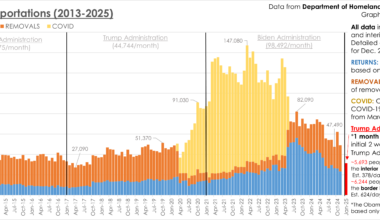 [OC] US Monthly Deportations (2013-2025)