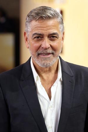 George Clooney attends the premiere of "The Boys In The Boat" on Dec. 3, 2023 in London.
