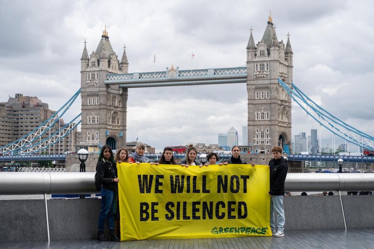 Global Week of Action - Solidarity against Energy Transfer's Lawsuit in London. © David Mirzoeff / Greenpeace