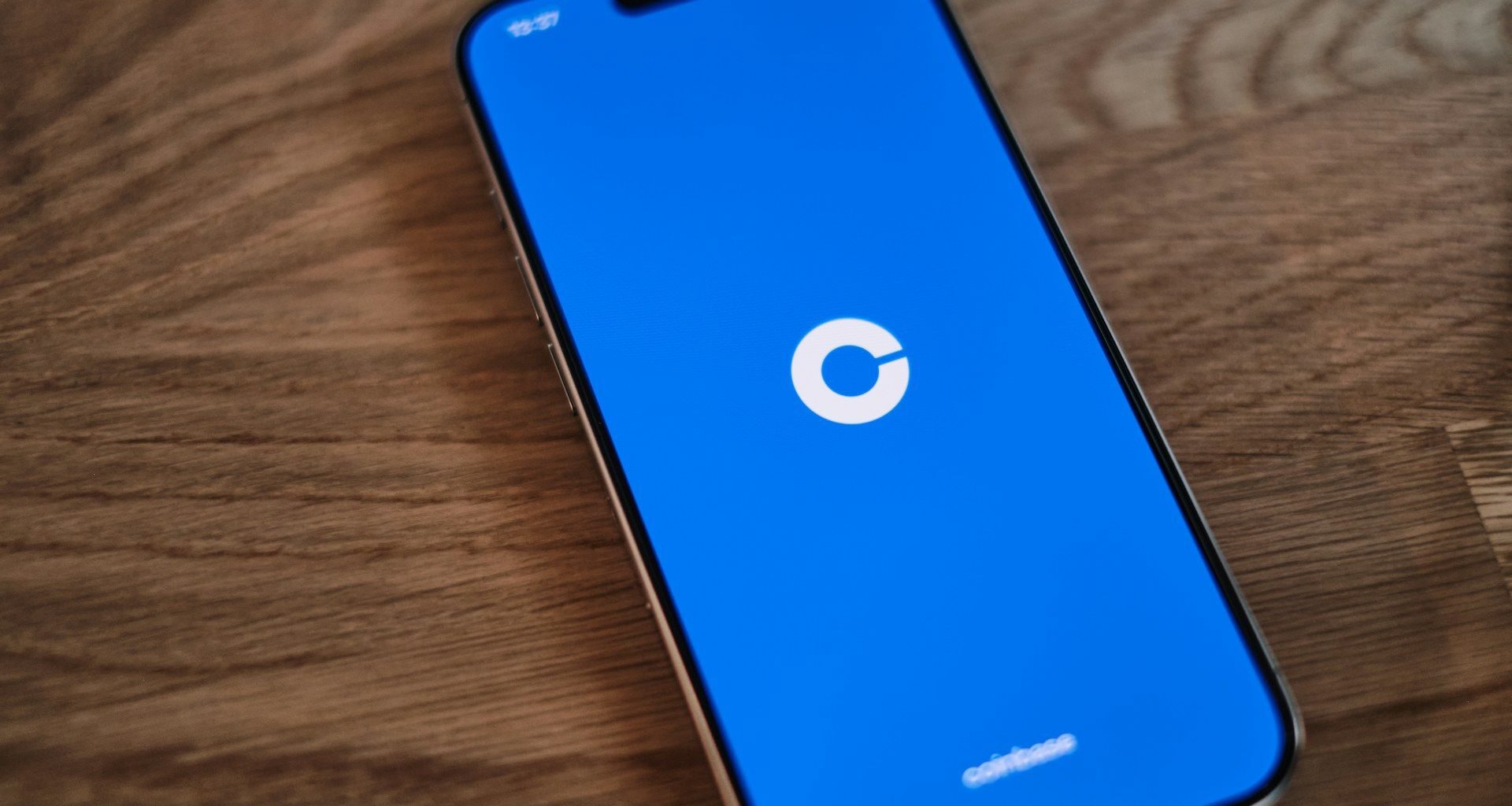 Coinbase app opening screen on mobile phone