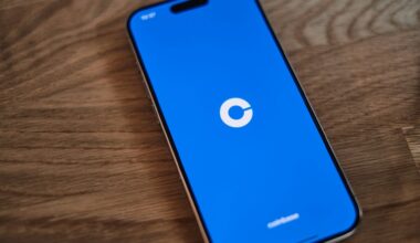 Coinbase app opening screen on mobile phone
