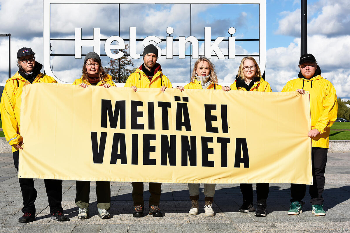 Global Week of Action: Solidarity against Energy Transfer's Lawsuit in Helsinki. © Heikki S. Laherma / Greenpeace