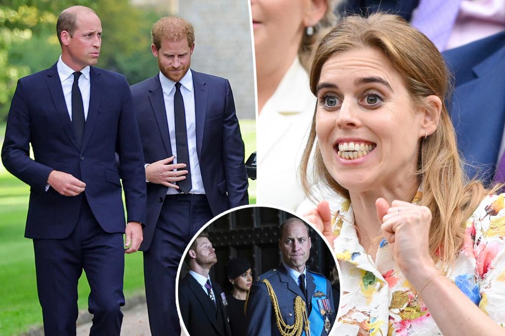 Princess Beatrice only royal able to 'initiate peace' in Harry/William rift