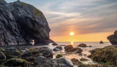 Beautiful sunset in Anglesey