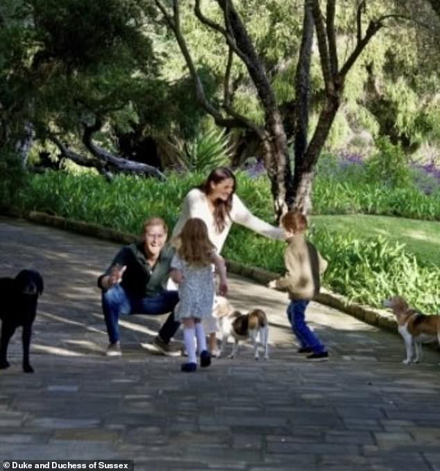Harry and Meghan shared a rare picture of Archie and Lilibet in their 2024 Christmas card