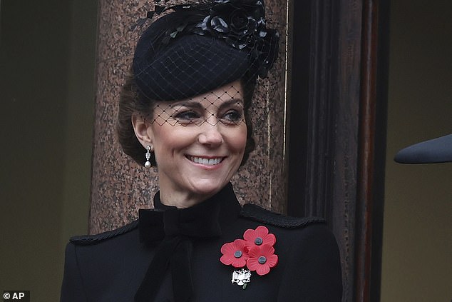 Princess Diana's favourite designer became one of Kate's, too. She is often seen in Catherine Walker, most recently at Remembrance Sunday in 2024