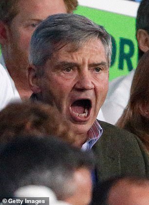 Michael supports England enthusiastically during the 2015 Rugby World Cup