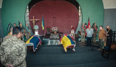 The funeral of James Wilton which took place in Ukraine