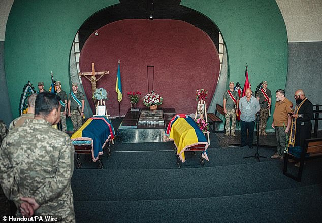 The funeral of James Wilton which took place in Ukraine