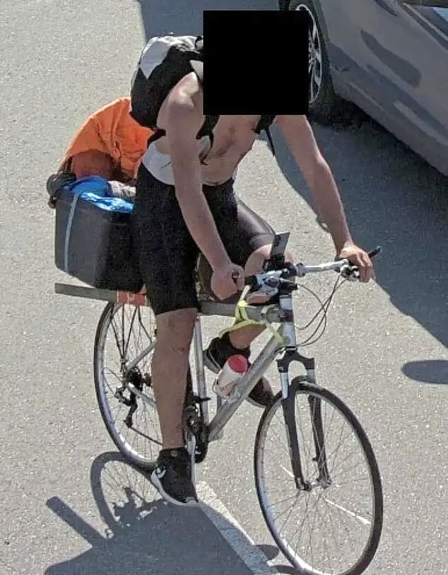 The Briton (pictured riding his bicycle in Finland) reportedly claims that he killed the victim in self-defense after he was tied up and raped