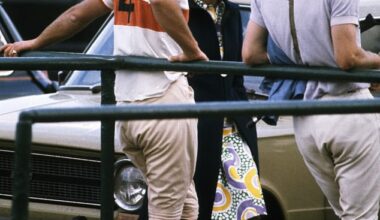 Prince Charles, with the summer off from the Royal Navy after leaving Cambridge University, seen chatting to Camilla Shand at the polo in 1972