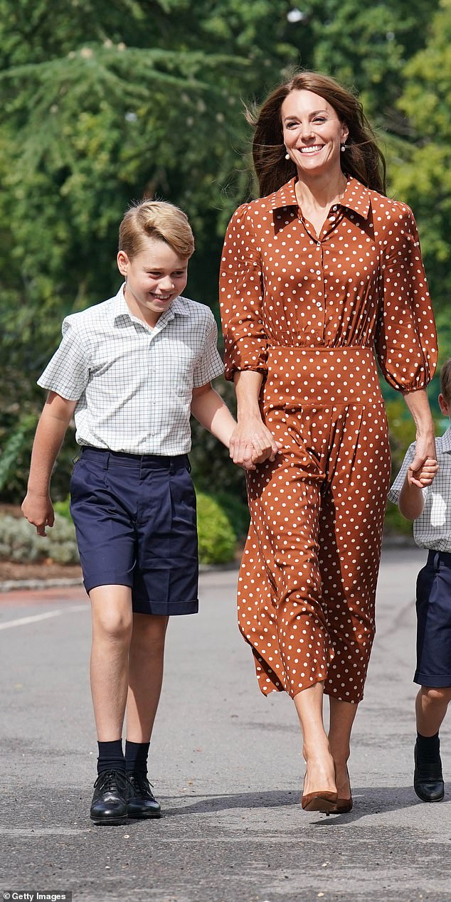 When Kate donned the copper polka dot iteration of Rixo's 'Izzy' dress in Sepember 2022, it quickly flew off the shelves