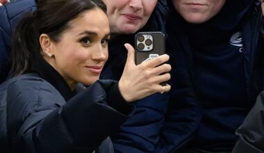 Meghan Markle poses for a snap with attendees at the Invictus Games wheelchair curling event in Vancouver this week