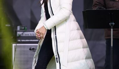 Meghan looked stylishly snug in Mackage's 'Calina' coat at the Whistler Welcome Celebration during the 2025 Invictus Games in Canada