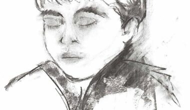 Pictured: A chalk portrait of Prince Louis, which was shared on the Prince and Princess of Wales' X account