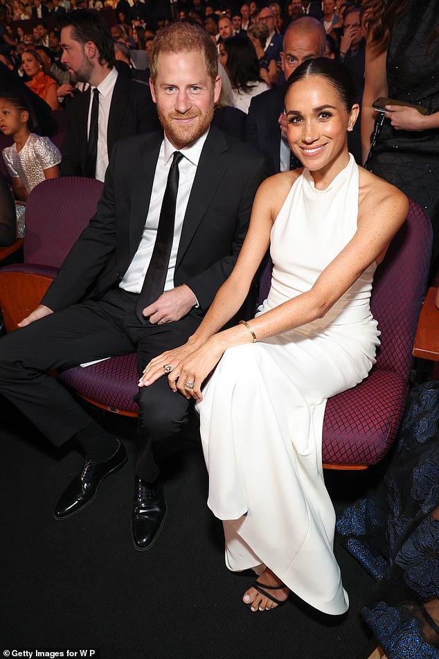 Meghan and Harry in Los Angeles where he accepted the Pat Tillman Award for Service in July 2024