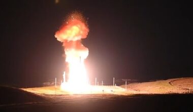 The Air Force conducted a routine test of a Minuteman III intercontinental ballistic missile at 1am PT. The missile was launched from Vandenberg Space Force Base in California