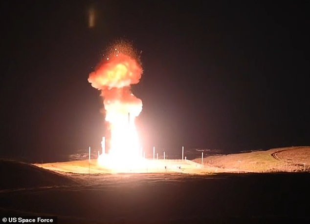 The Air Force conducted a routine test of a Minuteman III intercontinental ballistic missile at 1am PT. The missile was launched from Vandenberg Space Force Base in California