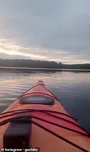 In another video, Jlitakryan filmed himself kayaking at sundown, less than two weeks before he was arrested on August 17 for killing Holma, whose body wasn't found until days prior