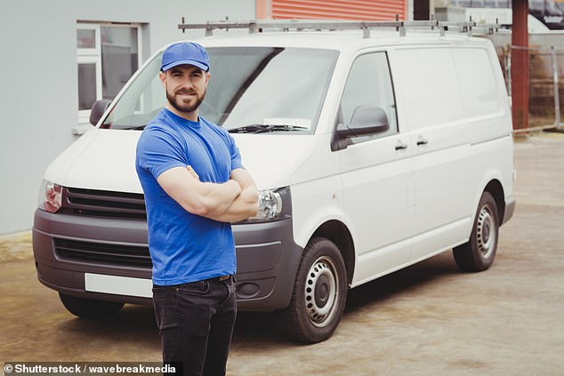 New research has challenged the 'white van man' stereotype - as it is revealed that a third are privately educated or went to grammar school. Stock image used