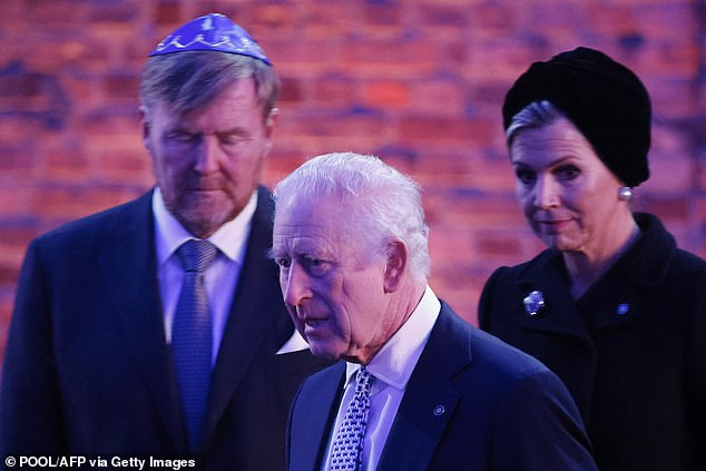 Meanwhile, Charles that week became the first British head of state to visit Auschwitz-Birkenau as he told Holocaust survivors it was 'sombre and sacred' to be in Poland