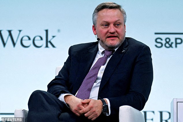 Green U-turn: BP boss Murray Auchincloss is dropping most of its ambitious renewable targets and focusing again on increasing oil and gas production to boost profits