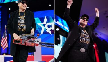 Elon Musk wields 'chainsaw for bureaucracy' at CPAC to symbolize DOGE