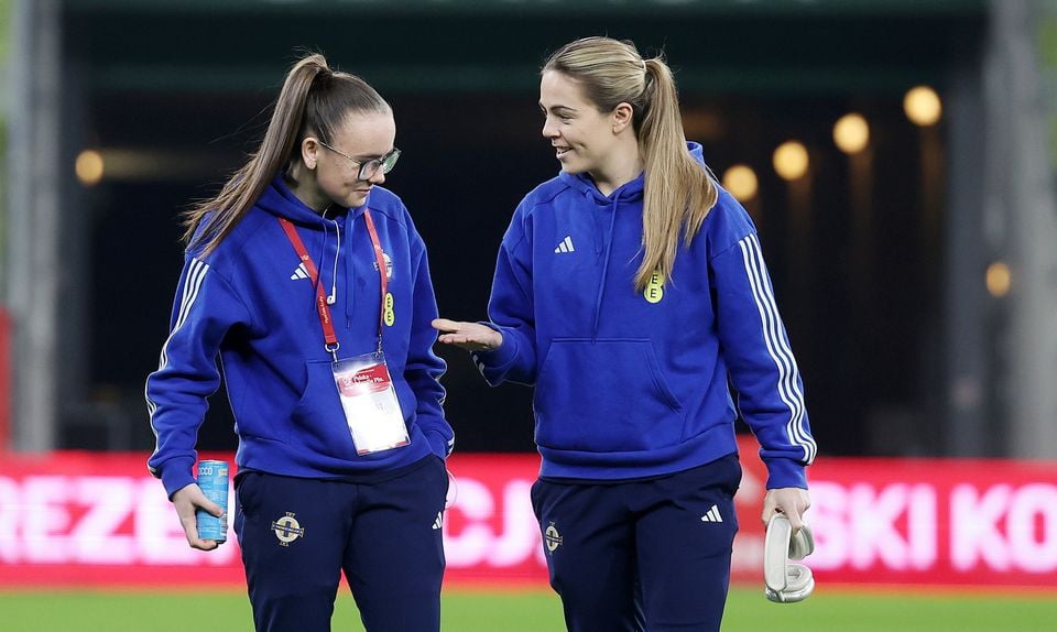 Northern Ireland captain Simone Magill with rising star Keri Halliday
