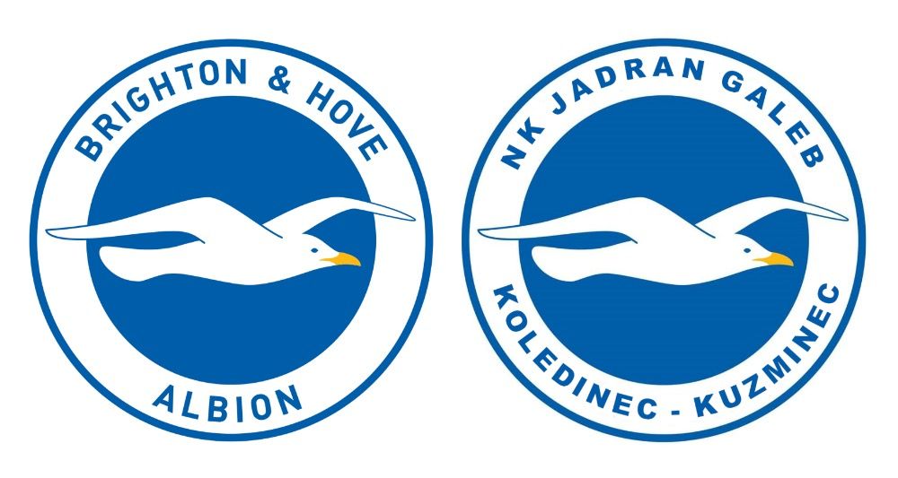 Brighton Hove Albion and NK JADRAN GALEB crests