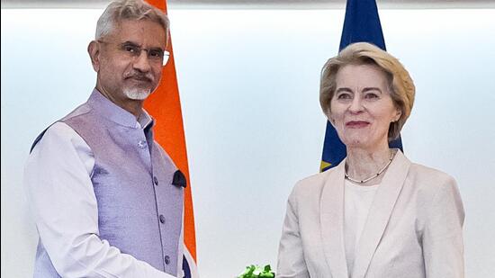 External affairs minister S. Jaishankar meets European Commission President Ursula von der Leyen (Dr. S. Jaishankar-X)