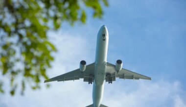 A plane in the sky