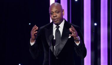 Dave Chappelle accepting the President's Award at the 2025 NAACP Image Awards.