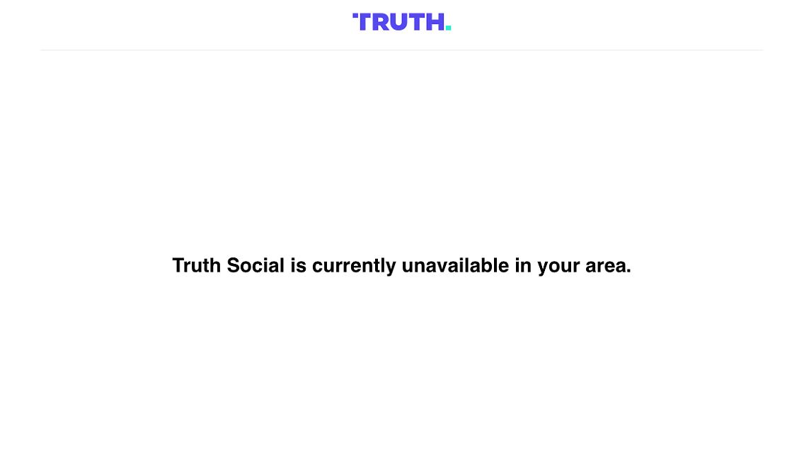 Ukrainische Nutzer spekulieren, die Regierung könnte Truth Social geblockt haben.