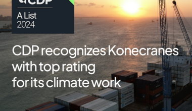 Konecranes A rating in CDP climate program