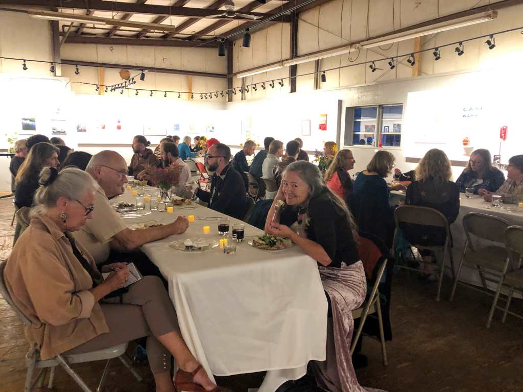 share a meal and stories