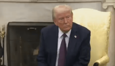 Reporter: Tariffs are paid by the American importers and consumers. Trump: No, they're not. They're paid for by the country. Verdict: Trump's an imbecile.