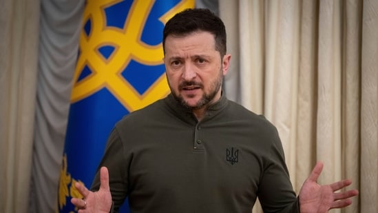 Zelensky said he would offer Russian President Vladimir Putin territory that Ukraine seized in Russia's Kursk region six months ago.(AP)