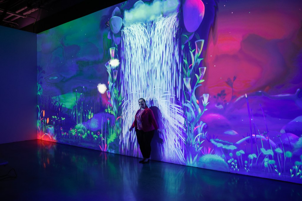 Having fun with the Tech Interactive's new AI-driven immersive exhibit