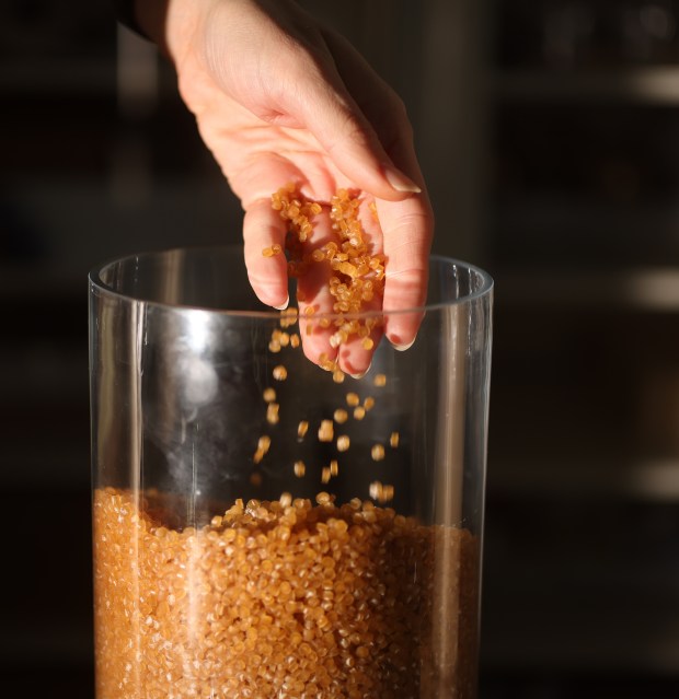 Sway co-founder and CEO Julia Marsh drops thermo plastic seaweed...