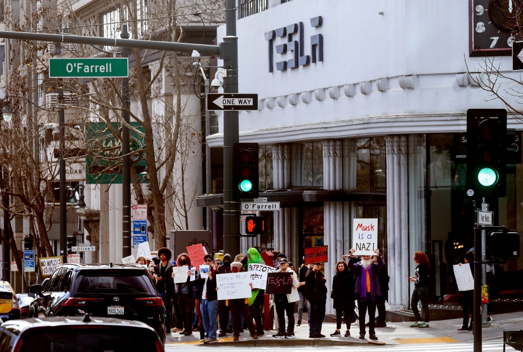 Waves of anti-Tesla and Elon Musk protests ripple throughout Bay Area