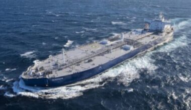 crude oil tanker at sea