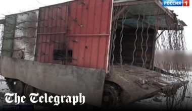 'Hairy' fighting vehicle spotted in Ukraine as Russia struggles to avoid drone attacks