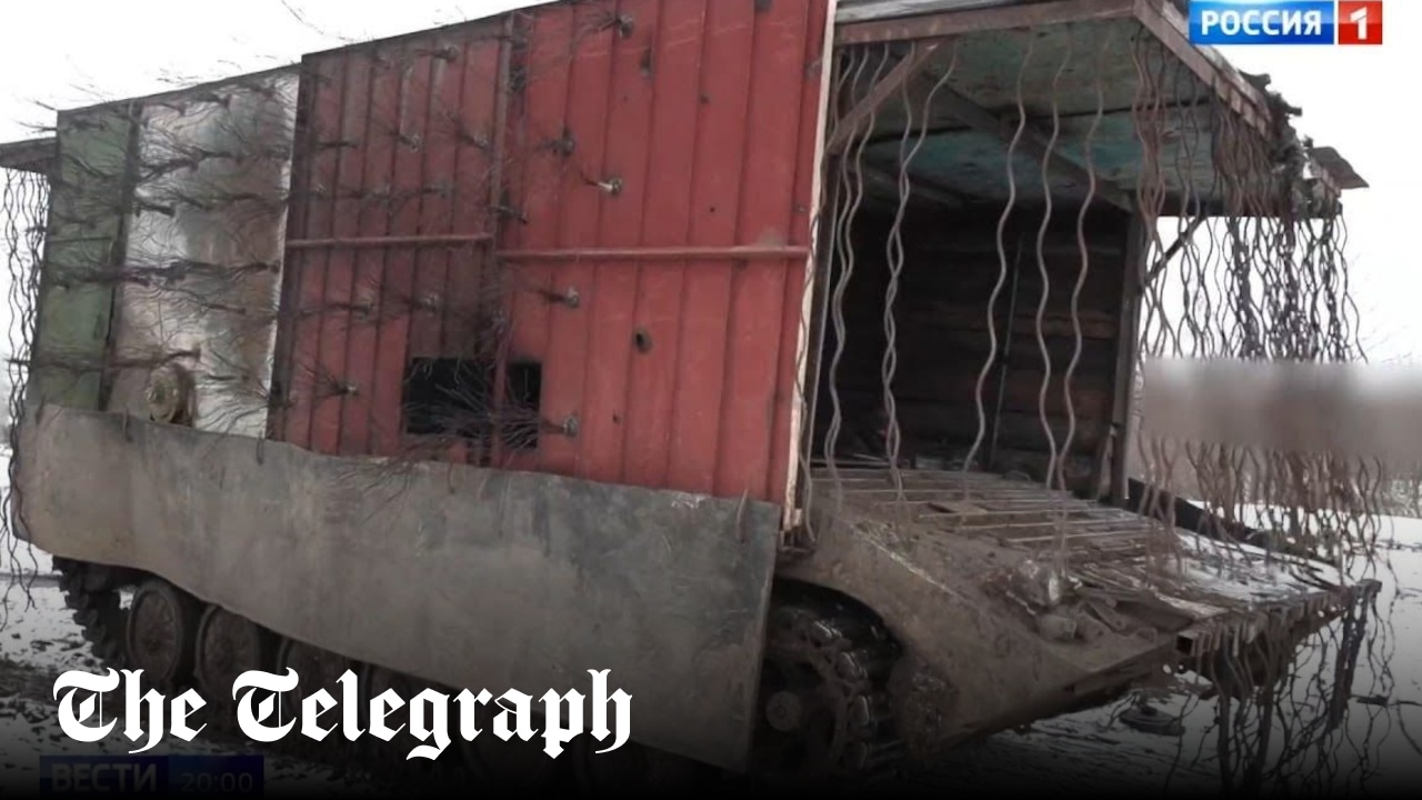 'Hairy' fighting vehicle spotted in Ukraine as Russia struggles to avoid drone attacks