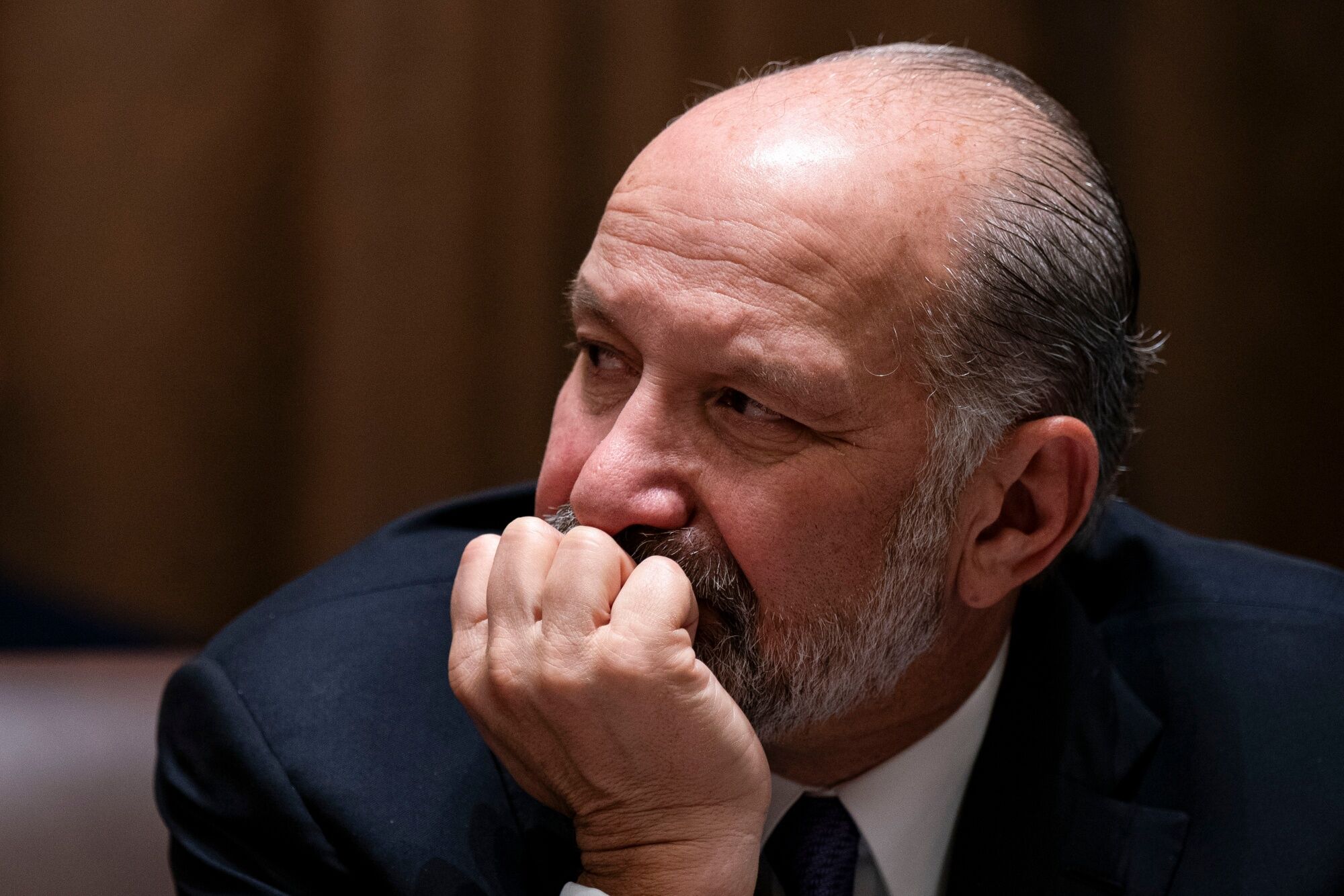 Howard Lutnick, US commerce secretary, during the cabinet meeting at the White House on Wednesday.(Bloomberg)